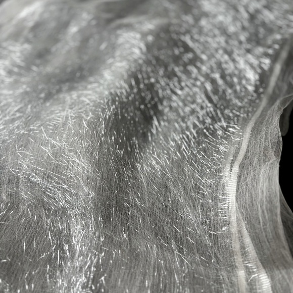 Vintage Luxury Silk & Lurex Unique Bubble Scarf Hand Made in India - Picture 6 of 8